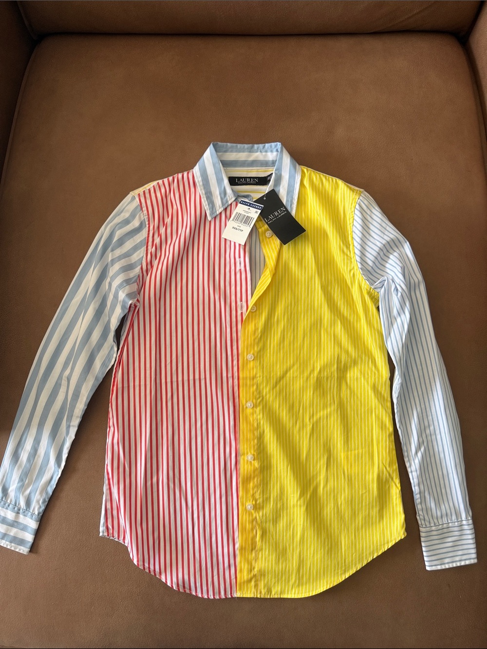 Ralph Lauren Multicolor Striped Button-Down Shirt - Yellow, Red & Blue
